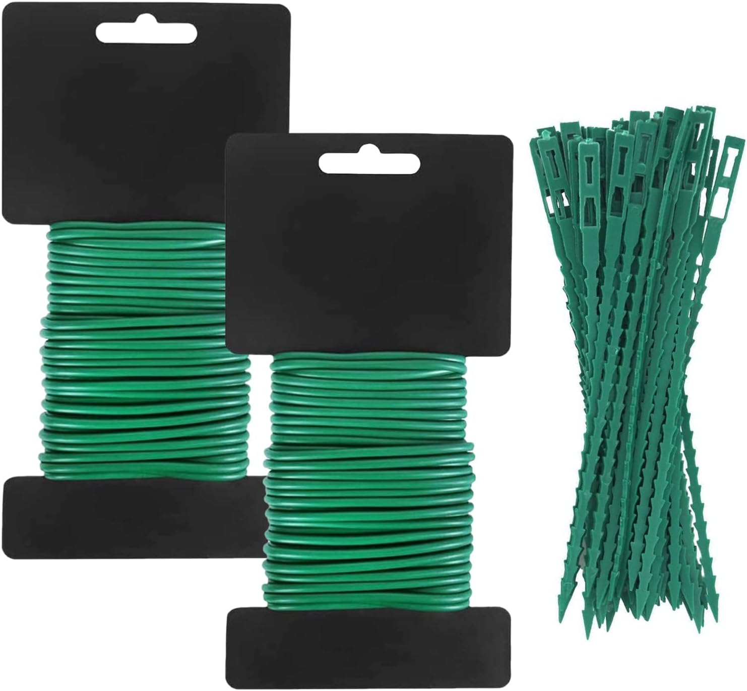Garden Plant Twist Tie Set, 20M Soft Twist Ties with 100 Extra Plant Ties, Reusable Heavy Duty Soft Plant Metal Wire for Gardening, Inndoor, Outdoor, Plant Support