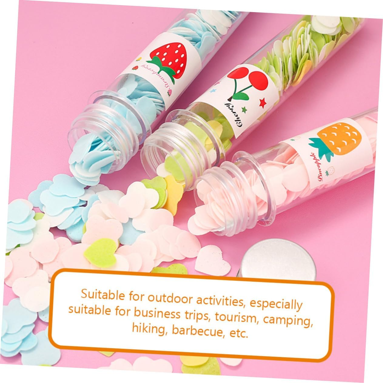 YARNOW Portable Soap Sheets for Travel Compact Lightweight Hand Washing Assorted Fruit Designs for Outdoor Activities and Hygiene the Go image number 1