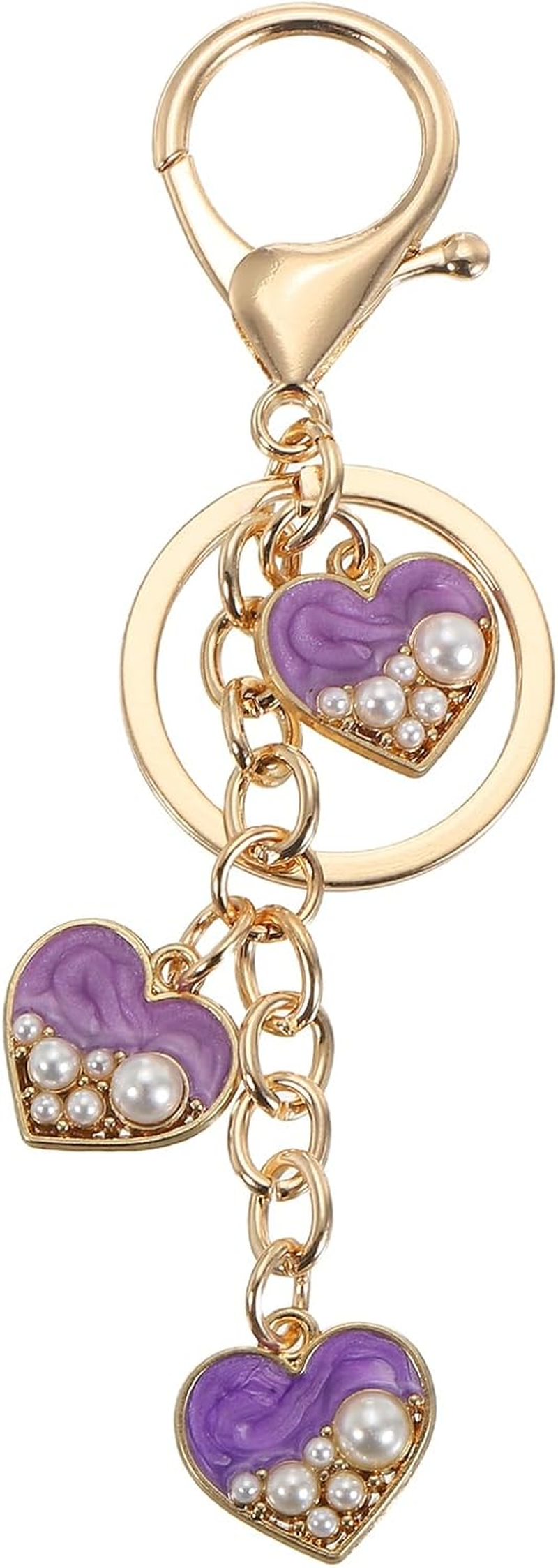 Sourcing Map Y2K Heart Keychain, Alloy Keyring Bag Charm, Cute Accessories for Women Purse, Handbag, Car Key