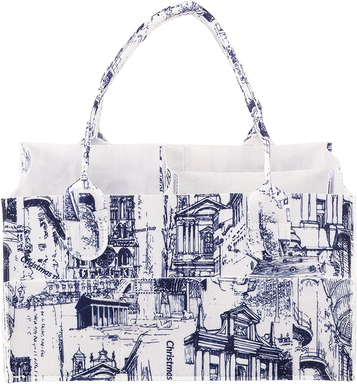 Baby Diaper Caddy Organizerm, Multiple Compartment Baby Caddy Organizer for Diaper Wipe Feeding Bottle Toy 33&times;23&times;18Cm (Pink)