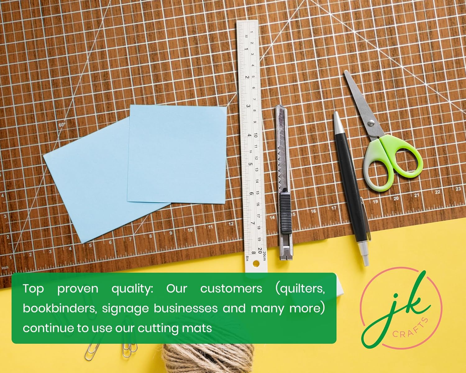 Self Healing Cutting Mat A1 - with Normal PVC, Wood Grain - Craft Mat - Sewing Cutting Board - Quilting Cutting Mat - Dressmakers Cutting Mat - Rotary Cutting Mat image number 2