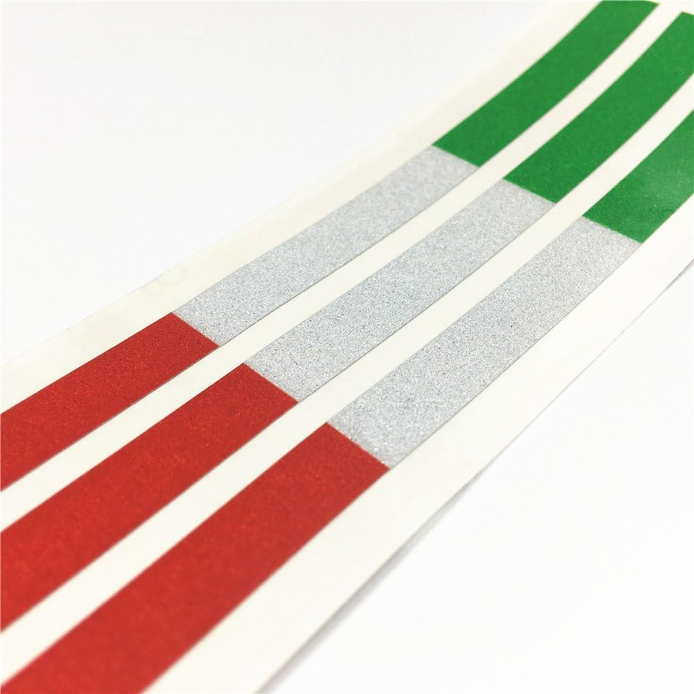 DXYMOO 2Lots National Flag Italy Motorcycle Helmet Car Sticker Decal Auto Exterior Accessories 120X8Mm image number 6