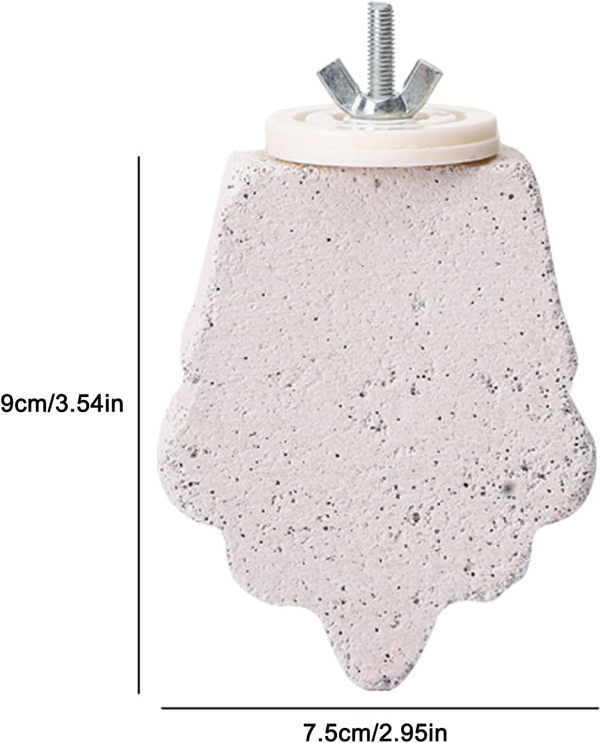 4Pcs Bird Perch Stands with Beak Grinder & Calcium Stone for Small Birds - Cockatiel, Lovebird, Conure (Gray, Grapes)