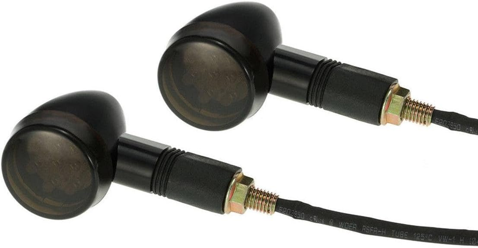 TDR 4Pcs LED Turn Signal Lights Indicator, 10Mm Universal Fit for Motorcycles, Front & Rear Amber Lights image number 1