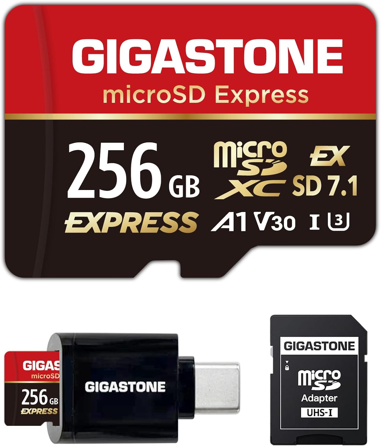 [5-Yrs Free Data Recovery] GIGASTONE 1TB Micro SD Card, 4K Game Turbo MAX, Microsdxc Memory Card for Nintendo-Switch 1, Gopro, Action Camera, DJI, UHD Video, R/W up to 160/140 Mb/S, UHS-I U3 A2 4K C10