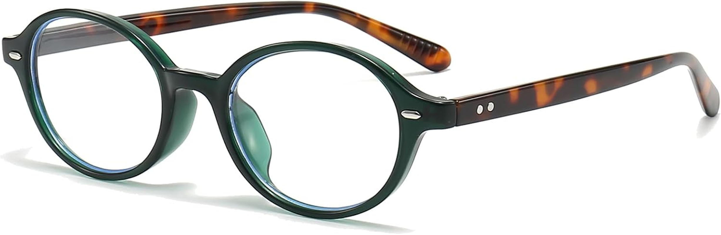 LJCZKA Oval Blue Light Glasses for Women Men round Computer Glasses Oval Frame anti Eyes Strain Headache for Reading Texting Gaming