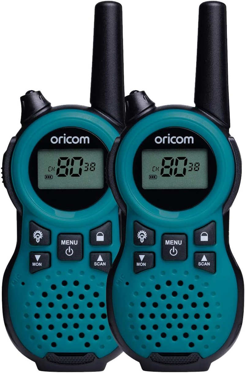 Oricom PMR795BL 0.5 Watt Handheld UHF CB Radio Twin Pack, Blue image number 1