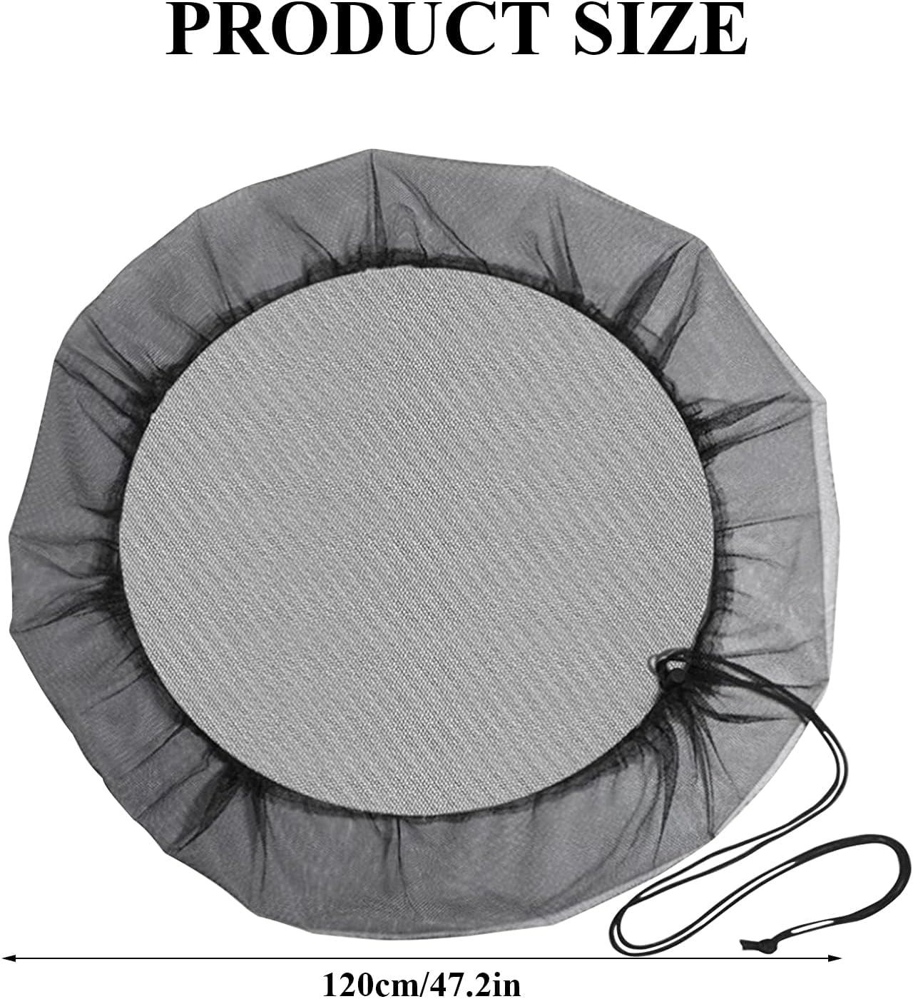 Mesh Cover for Rain Barrels 2 Pieces Barrel Mesh Lid, Screen Water Bucket Covers, Barrel Screen with Adjustable Drawstring, for Keep Fallen Leaves, Debris and Mosquitoes for Outdoor image number 6