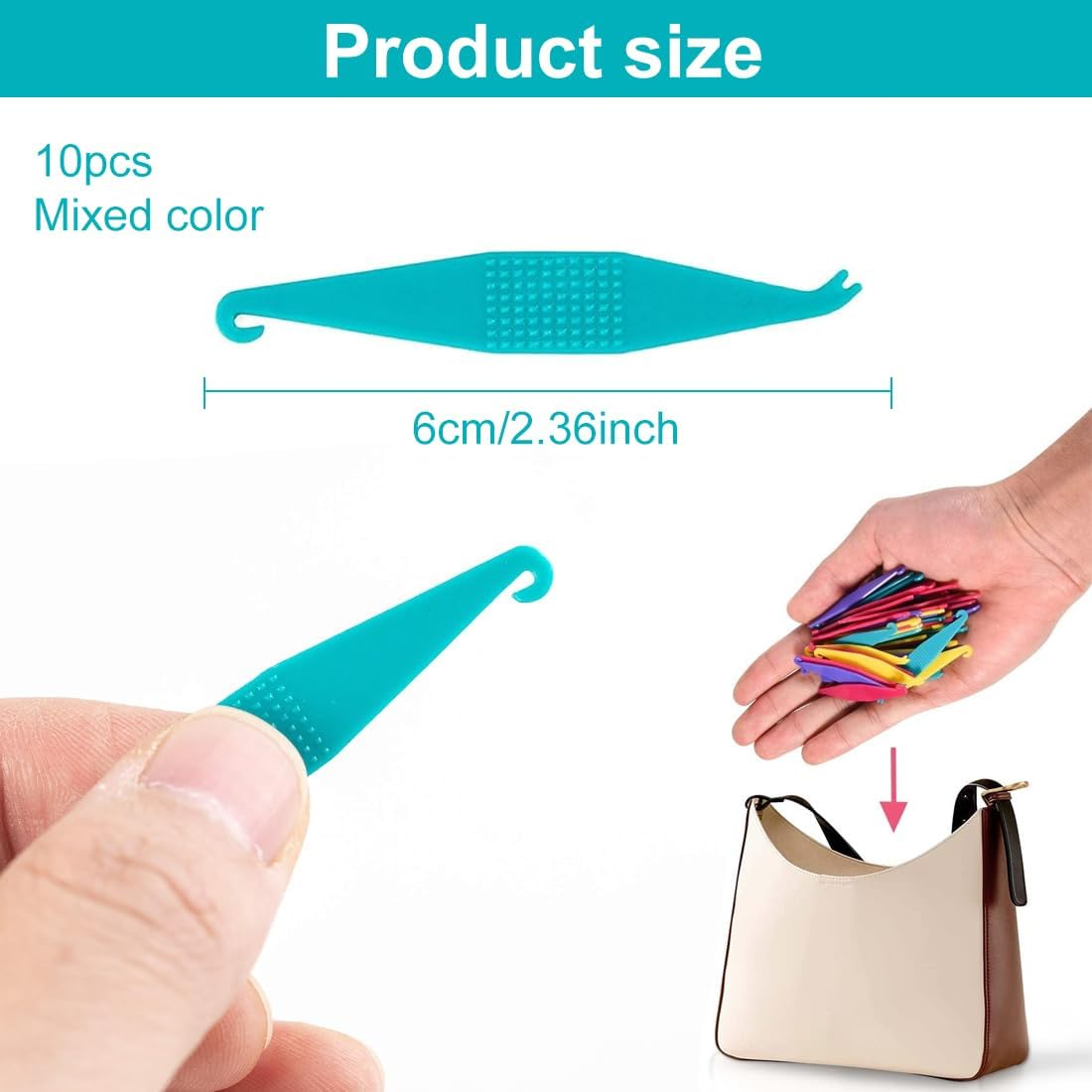 Pack of 10 Orthodontic Elastic Disposable Plastic Braces for Braces, Material Placement Removal Tools, Orthodontic Disposable Plastic Braces (Mixed Colour) image number 2