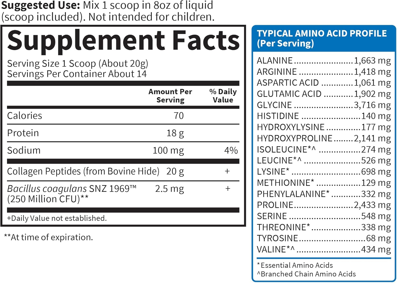 Garden of Life Grass Fed Collagen Peptides Powder for Hair Skin Nails & Joints - Unflavored, 14 Servings - 20G Type I & III Peptides, 18G Collagen Protein, Probiotics - Gluten Free, Keto & Paleo image number 1