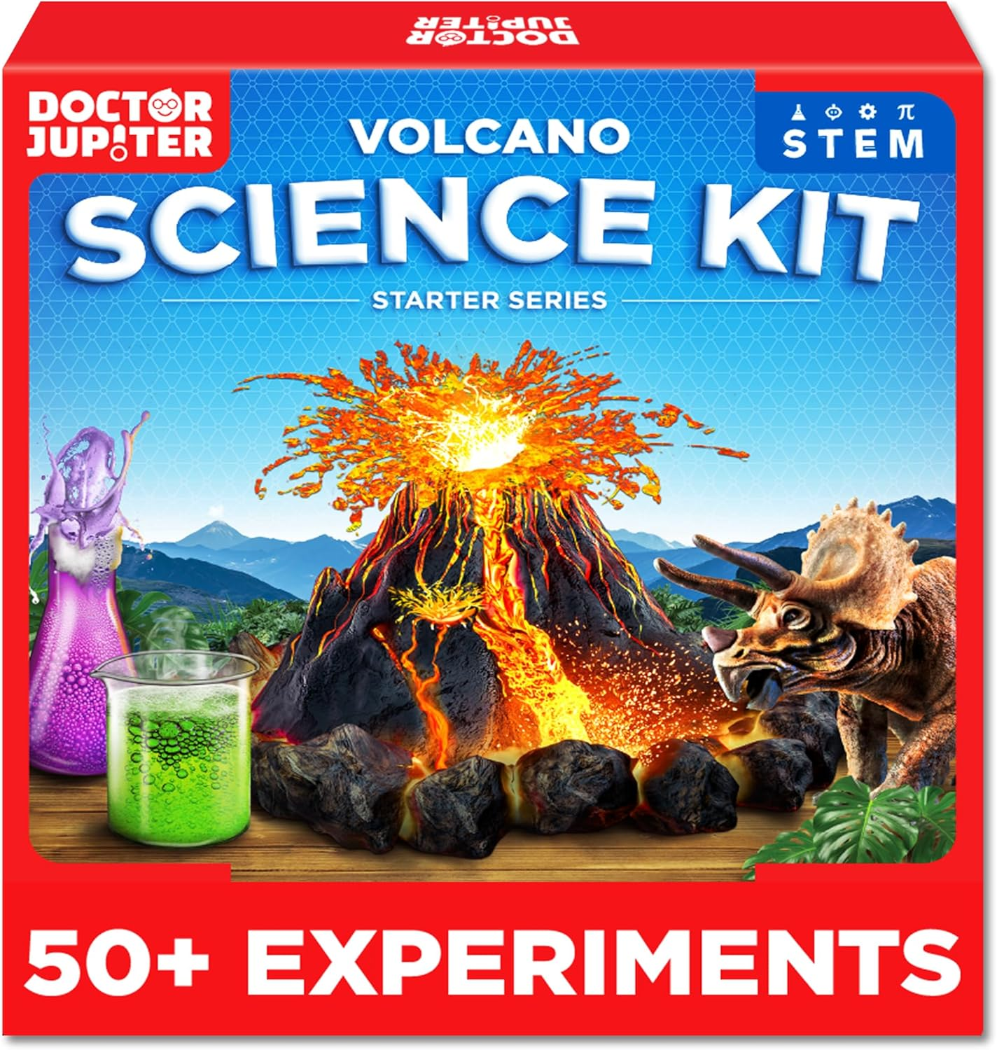 Doctor Jupiter Volcano Science Kit for Kids Ages 6-8-10-12-14| Easter, Birthday Gift Ideas for 7,8,9,10,11,12,13,14 Year Old Boys & Girls| STEM Learning & Educational Toys with 50+ Experiments image number 1