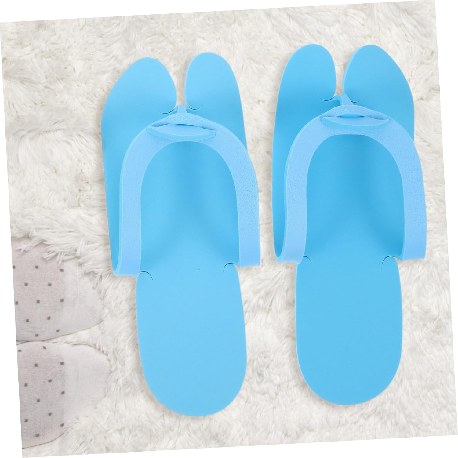 DECHOUS 8 Pairs Disposable EVA Anti-Slip Slide Slippers for Women Men Soft Colorful Shower Shoes for Hotel Spa Bath Salon Guests image number 3