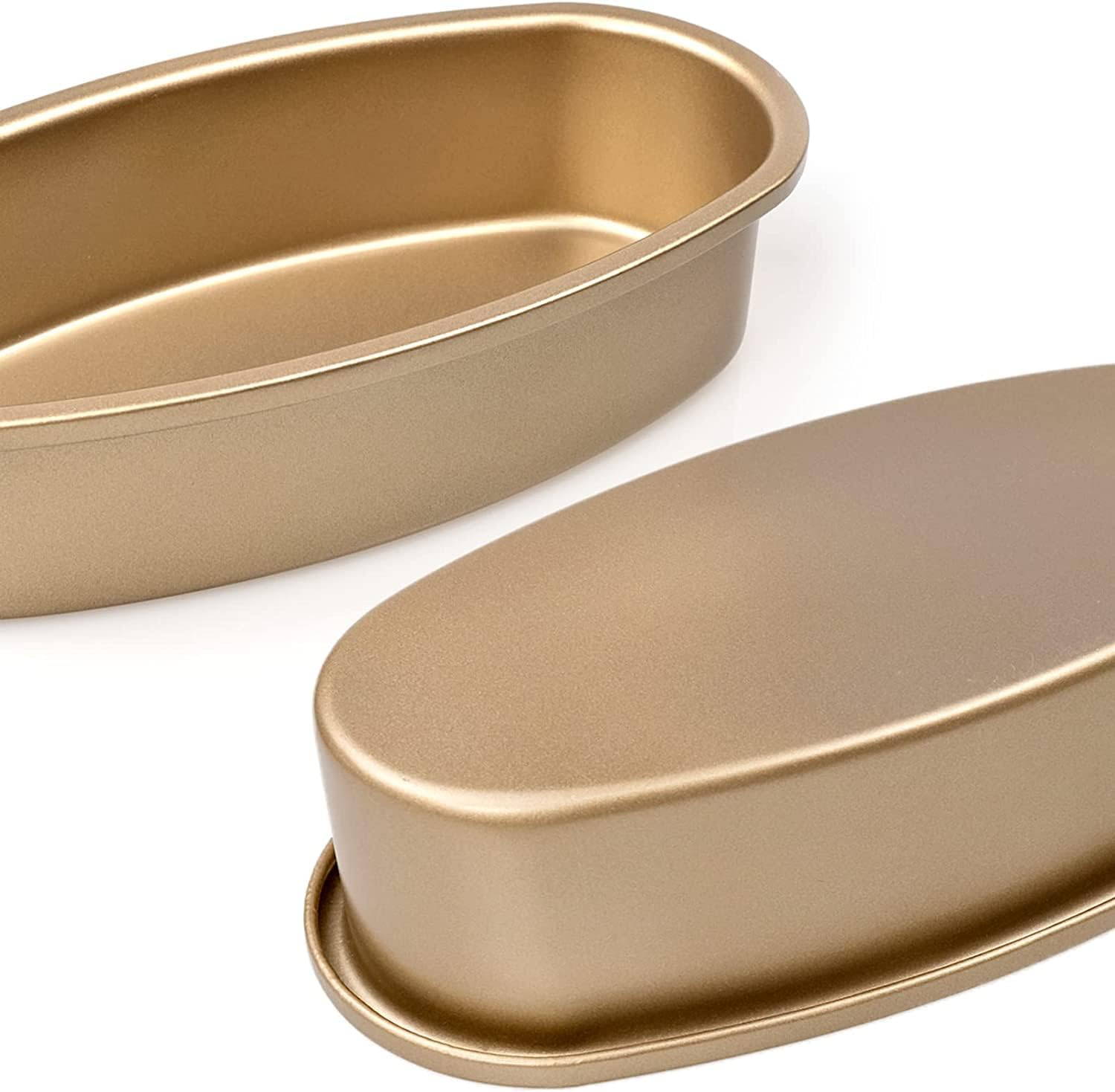 INHEMING Cake Baking Mould Loaf Tin 2 Pieces Oval Cake Mould Baking Mould Baking Mould Non-Stick Aluminium Baking Moulds - 23 X 12 X 5 Cm image number 5