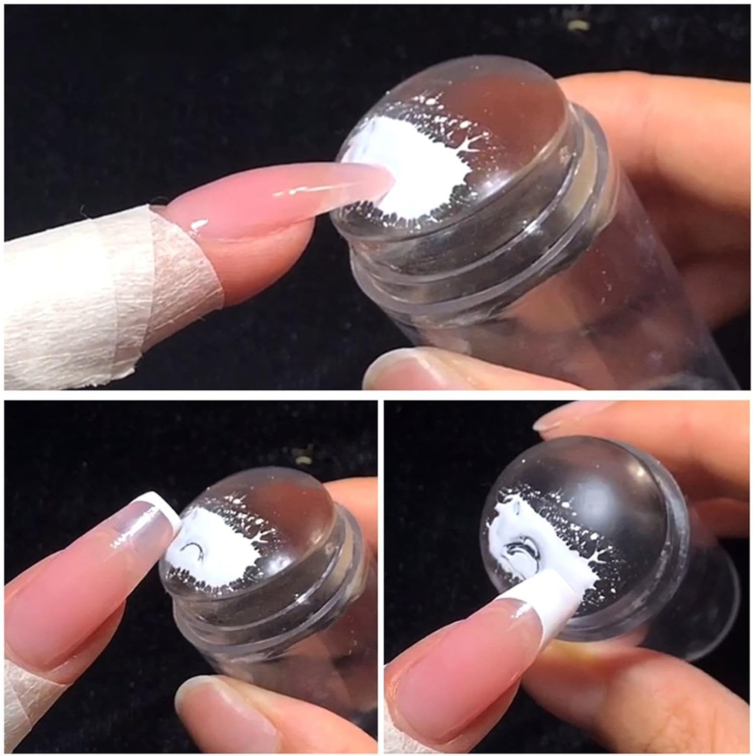 Euyehn Clear Nail Stamp | Jelly Nail Stamps for French Style | Stamping Stamper Scraper - Suitable for Most Nail Sizes, , image number 5
