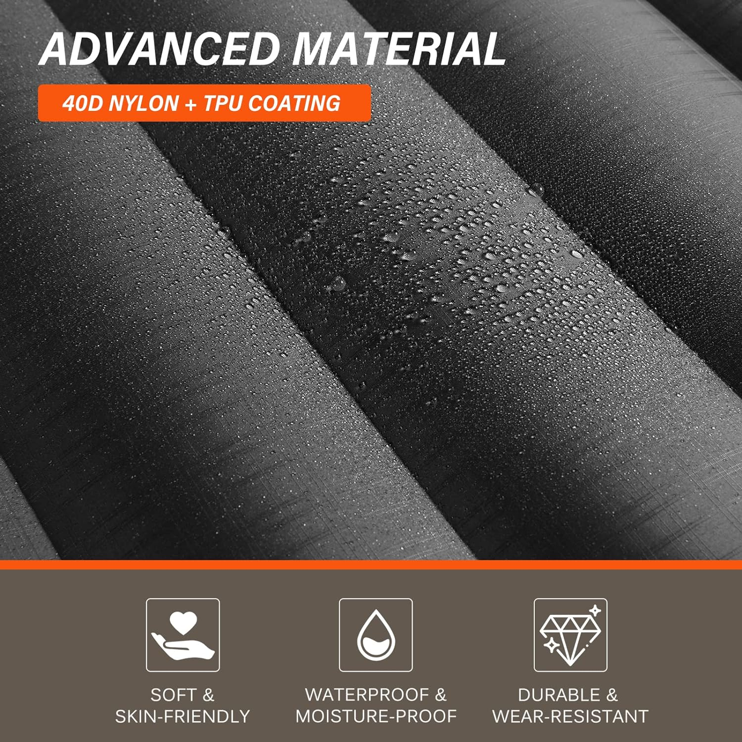 TOBTOS Self Inflating Camping Sleeping Pad with Pillow, Thick 6 Inch Ultralight Sleeping Pad with Built-In Pump, Lightweight Sleeping Mat for Camping, Backpacking, Hiking, Tent (Grey) - Blue image number 3