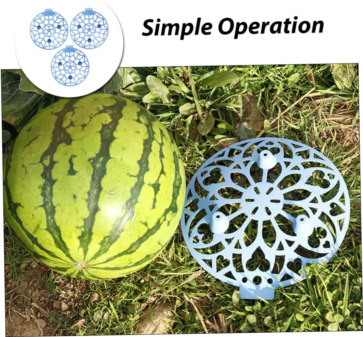 GANAZONO 3Pcs Plastic Watermelon Planting Tray for Fruit Storage Gardening Tray for Melon Support for Garden Supplies Needs Random Color image number 3