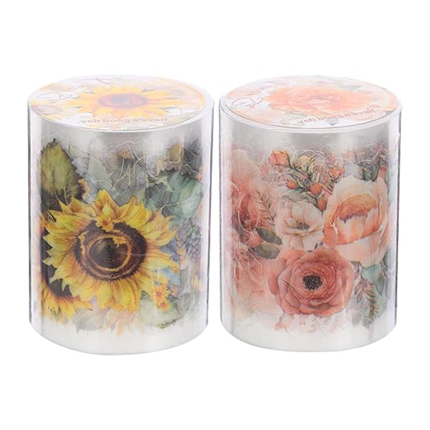 2 Rolls Plant Themed Decoration Stickers Tape Set,5Cm*20Cm Scrapbook Plant Decor for Scrapbooking,Junk Journaling,Crafting,Diy Projects,Diaries, and Art Supplies image number 4