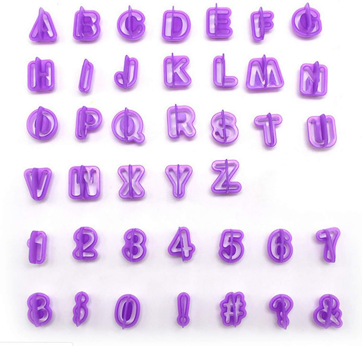 Fondant Letter Cutters, Alphabet Cutters, Letter and Number Fondant Cutter Set, 40-Pieces, Cookie Fondant Cake Mould Letter Cutter for Fondant Icing Baking Cake Decorating and Sugarcraft