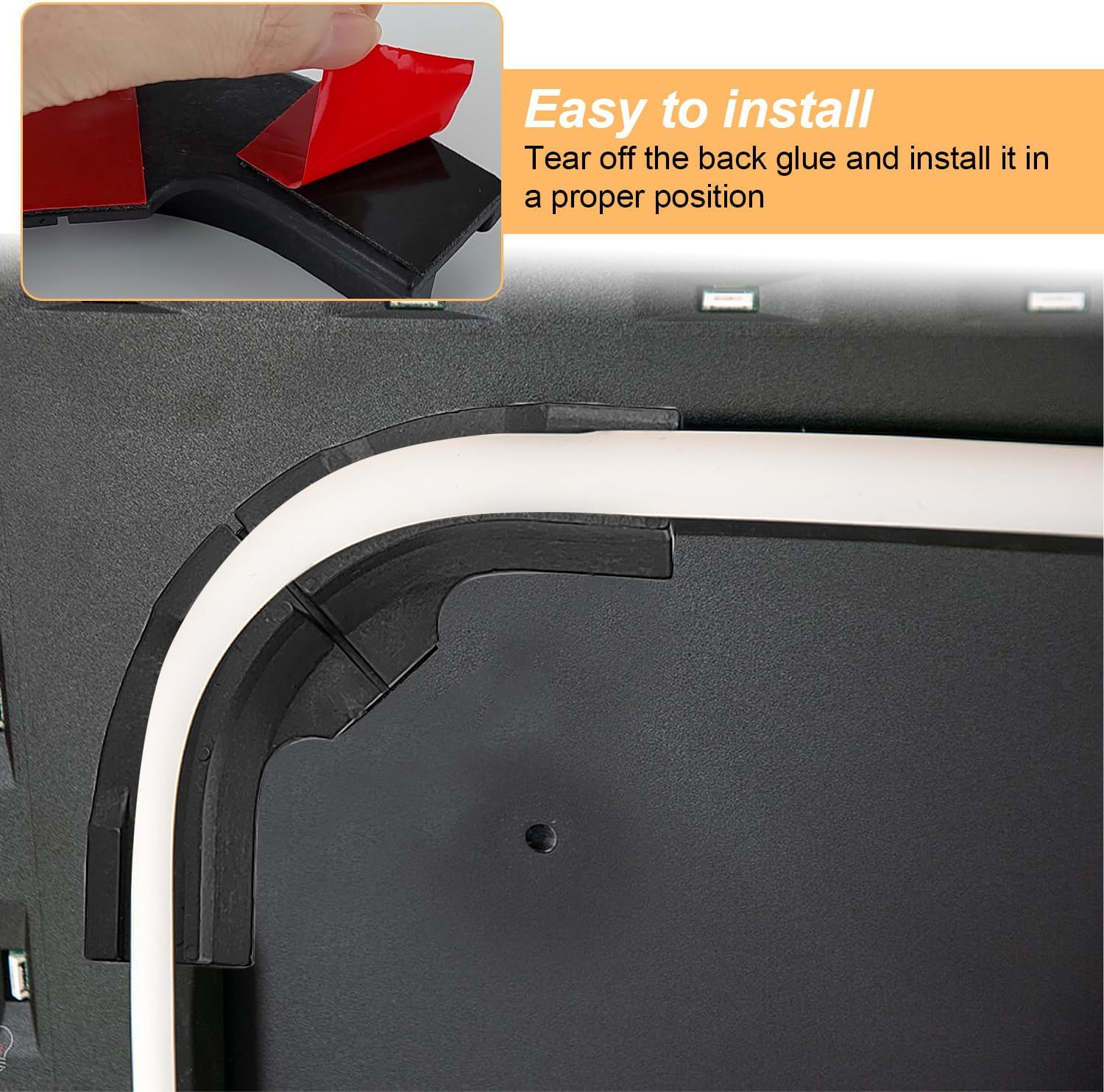 Choonjin Brackets Set for Philips Hue Play Gradient Light Strip, Hue Light Strip Brackets Kit, Long-Wearing Led Strip Mounting Clips Holder Set, for Flat and Non Flat Back of TV