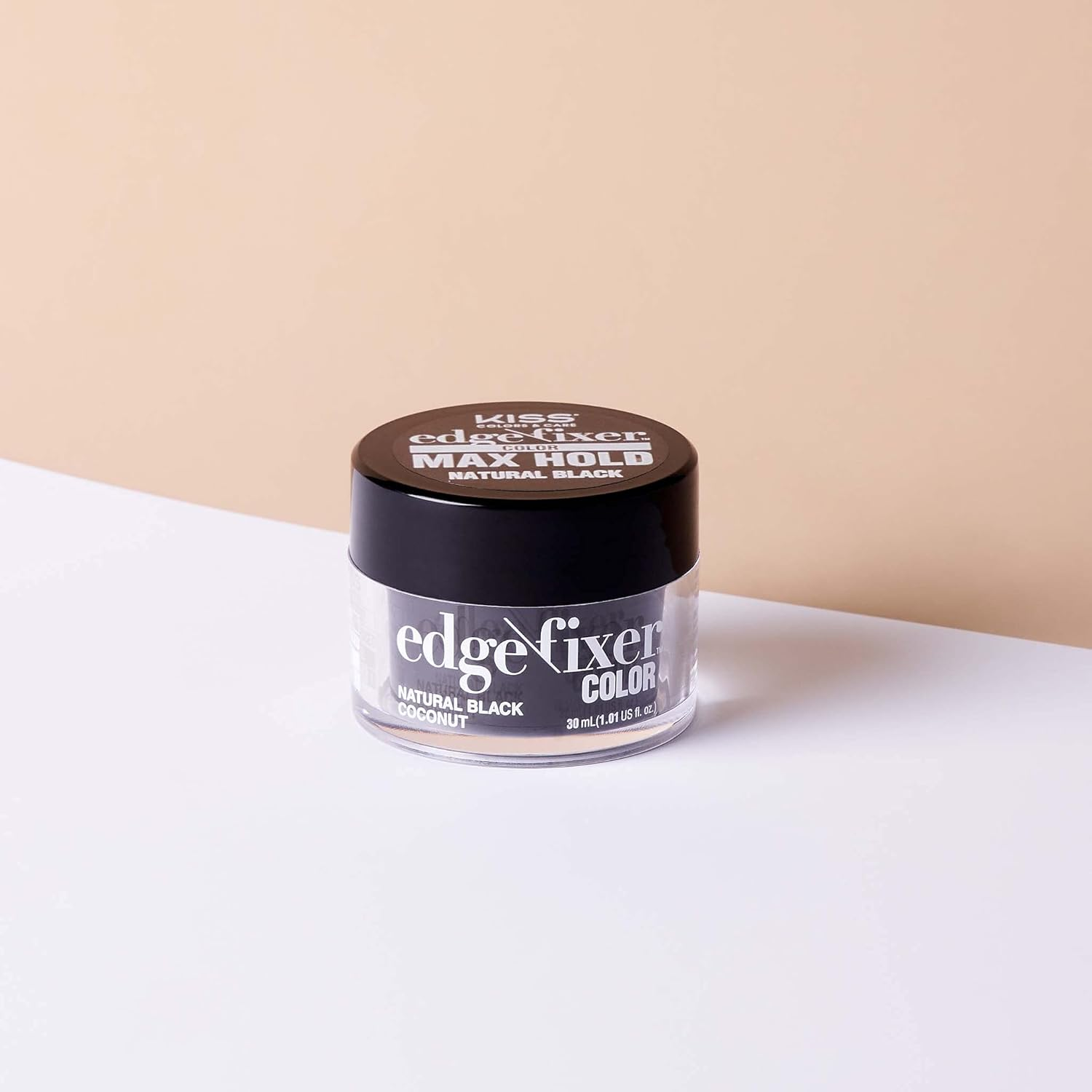 Red by Kiss Edge Fixer Color 24 HR Max Hold & 100% Gray Coverage 30Ml (1.01 US Fl.Oz) Natural Black Perfect for Missing Edges image number 6