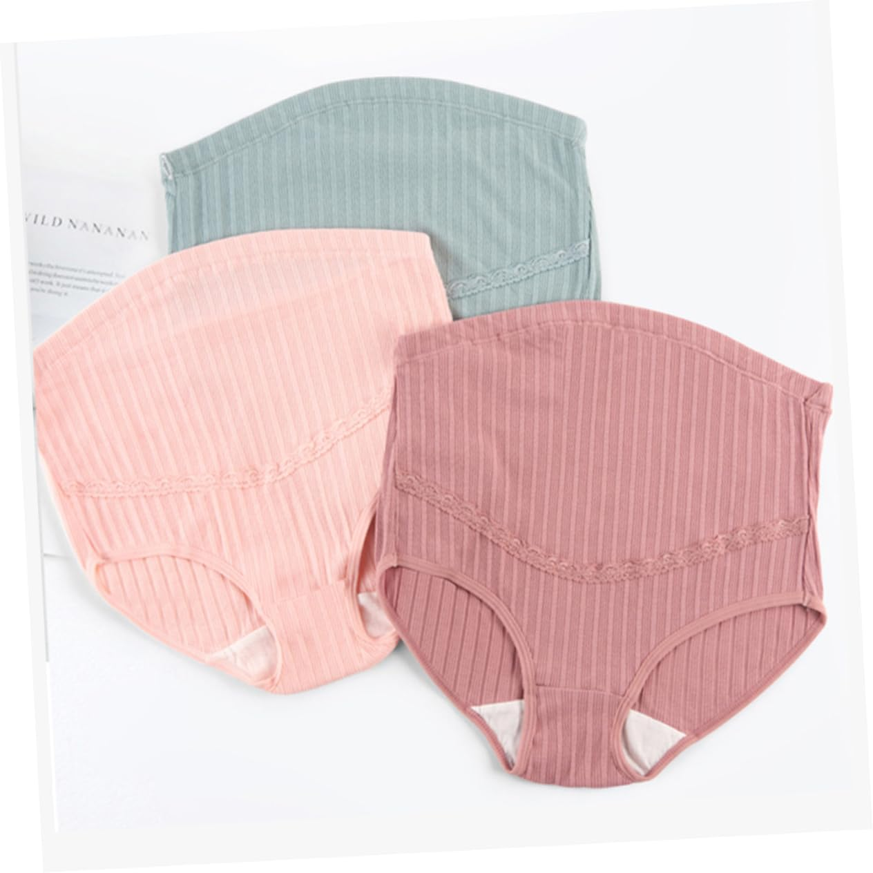 Cotton High Waist Maternity Panties Adjustable Stomach Support Nursing Underwear for Pregnant Women Comfortable Breathable Elastic Pregnancy Underwear