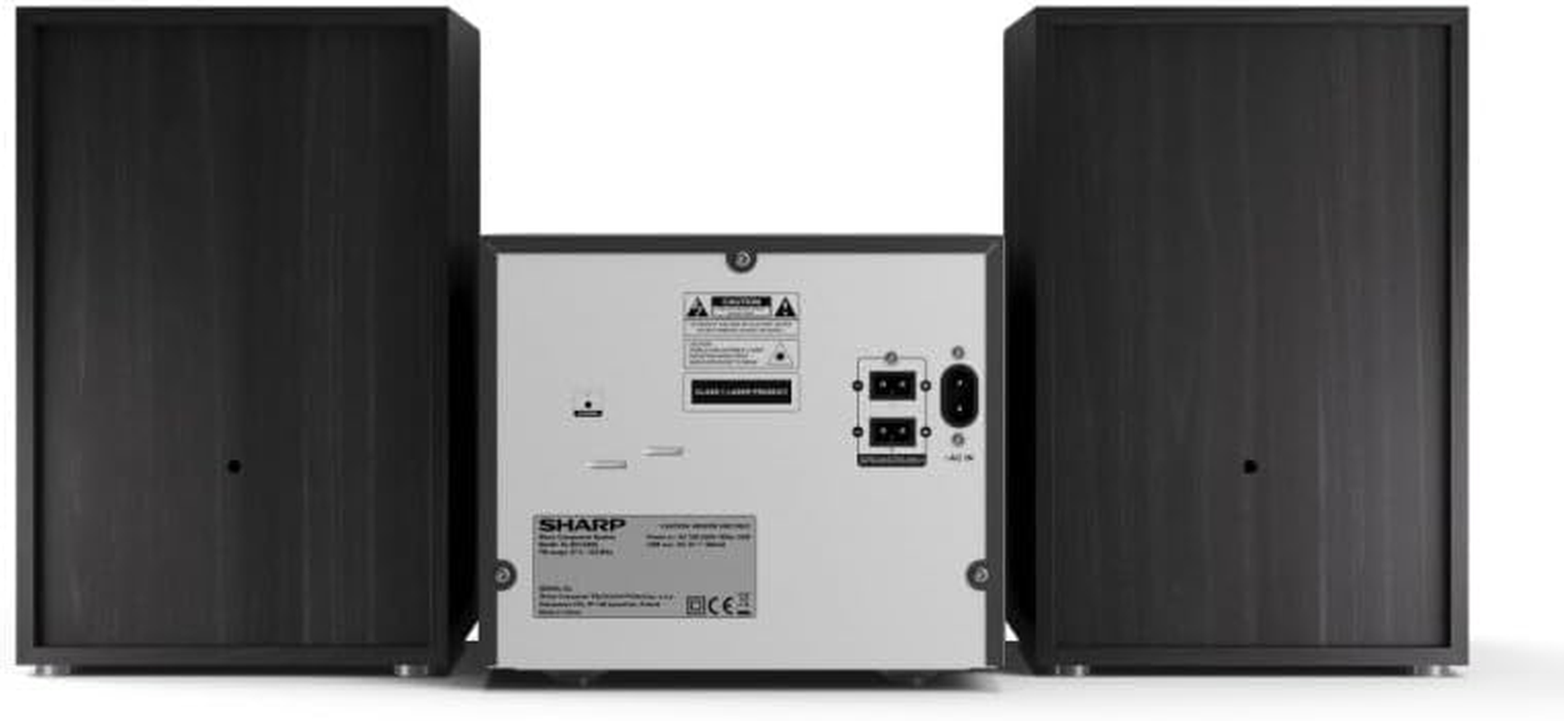 SHARP XL-B512D(BK) Hi-Fi Sound System Stereo with FM Radio, Bluetooth, CD-MP3, USB Playback, Wooden Speakers, 45W &ndash; Black image number 4