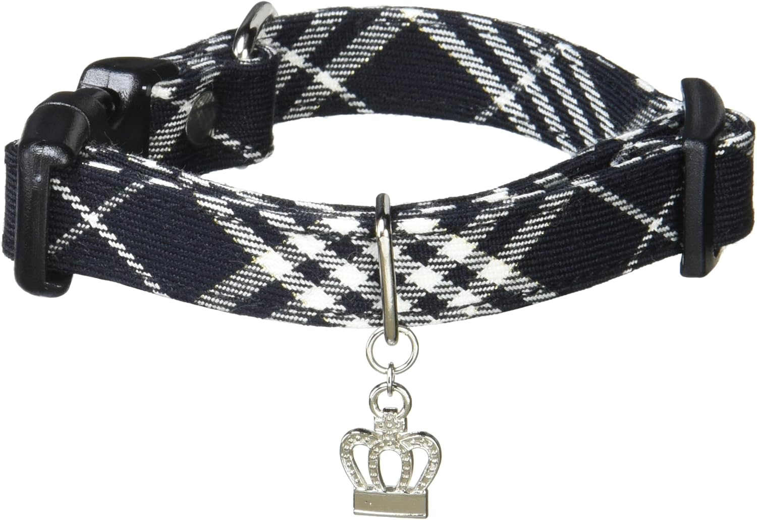 Dog Amo.K Collar Crown Check M-BLA 910059-2