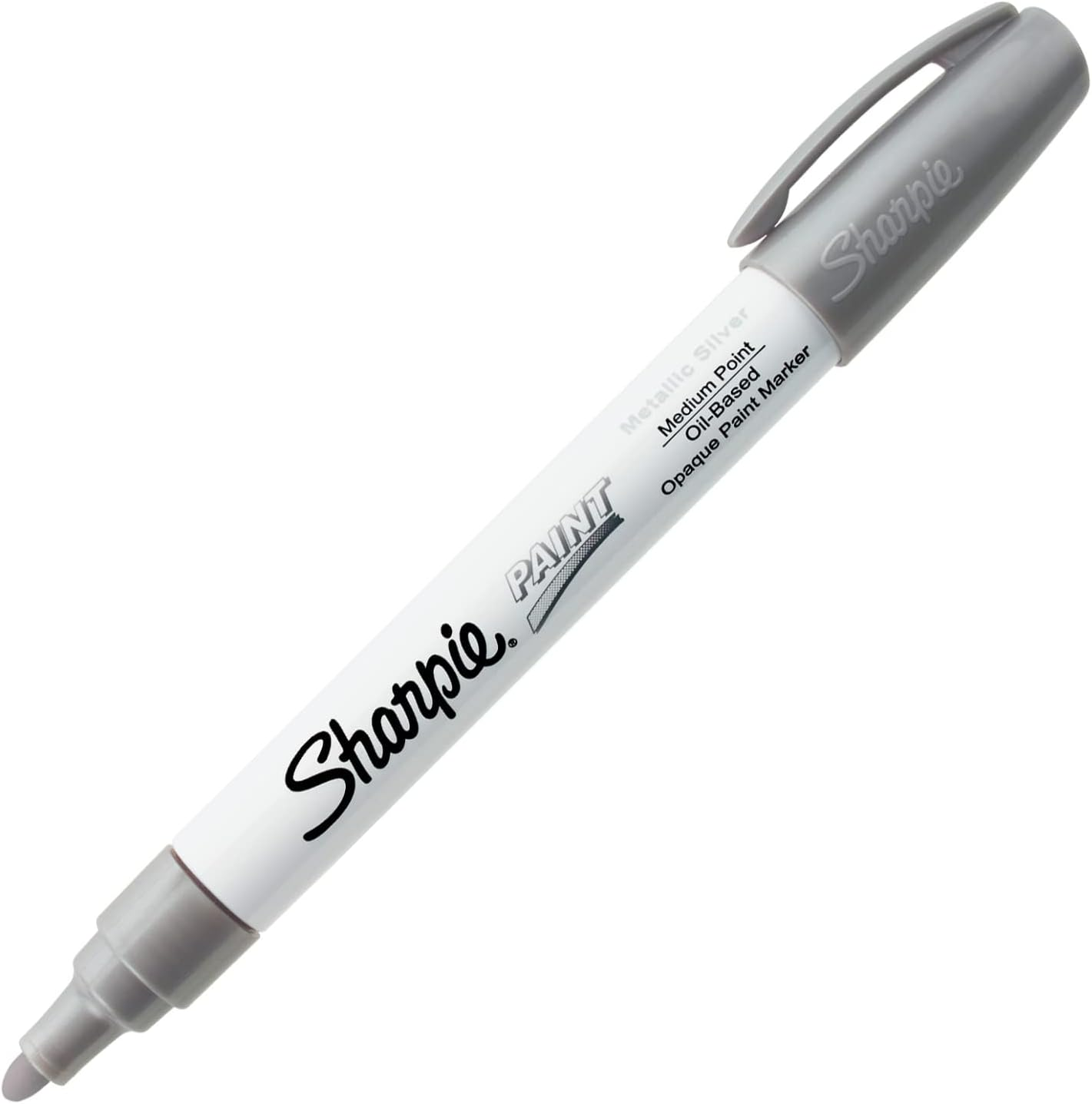 Sharpie 35560 Paint Marker, Oil Base, Medium Point, Silver image number 1