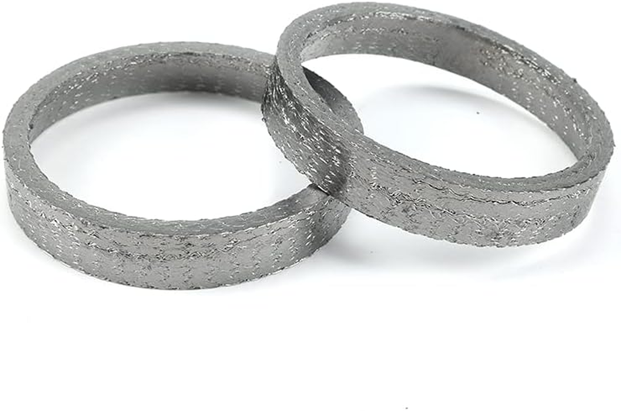 New Exhaust Flange Install Kit Pair Flanges Gaskets C-Clips Nuts Washers for Harley Davidson image number 6