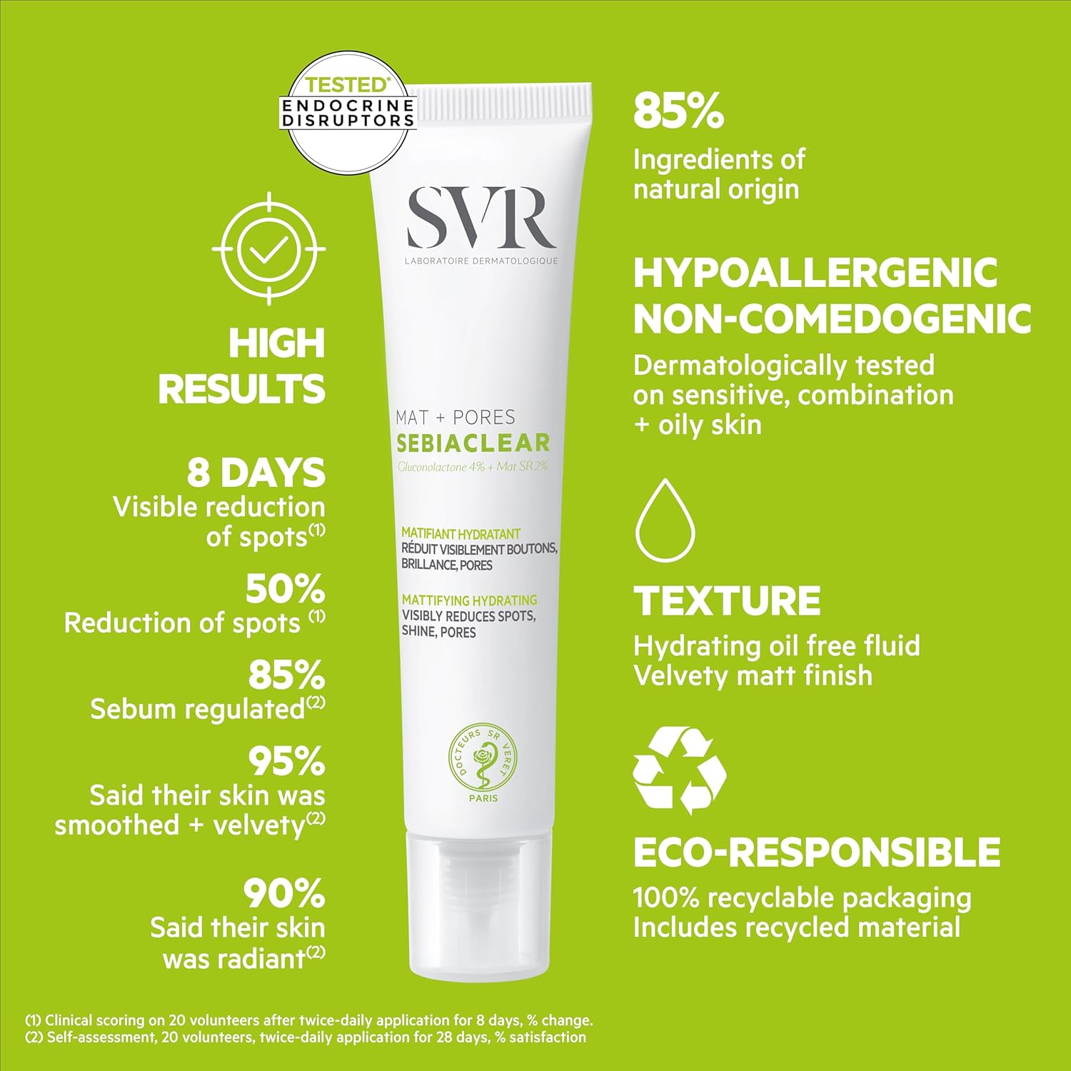 SVR Sebiaclear Mat+Pores Sebium-Regulating Anti-Enlarged-Pore Mattifying Care Cream 40 Ml by LABORATOIRES SVR image number 2