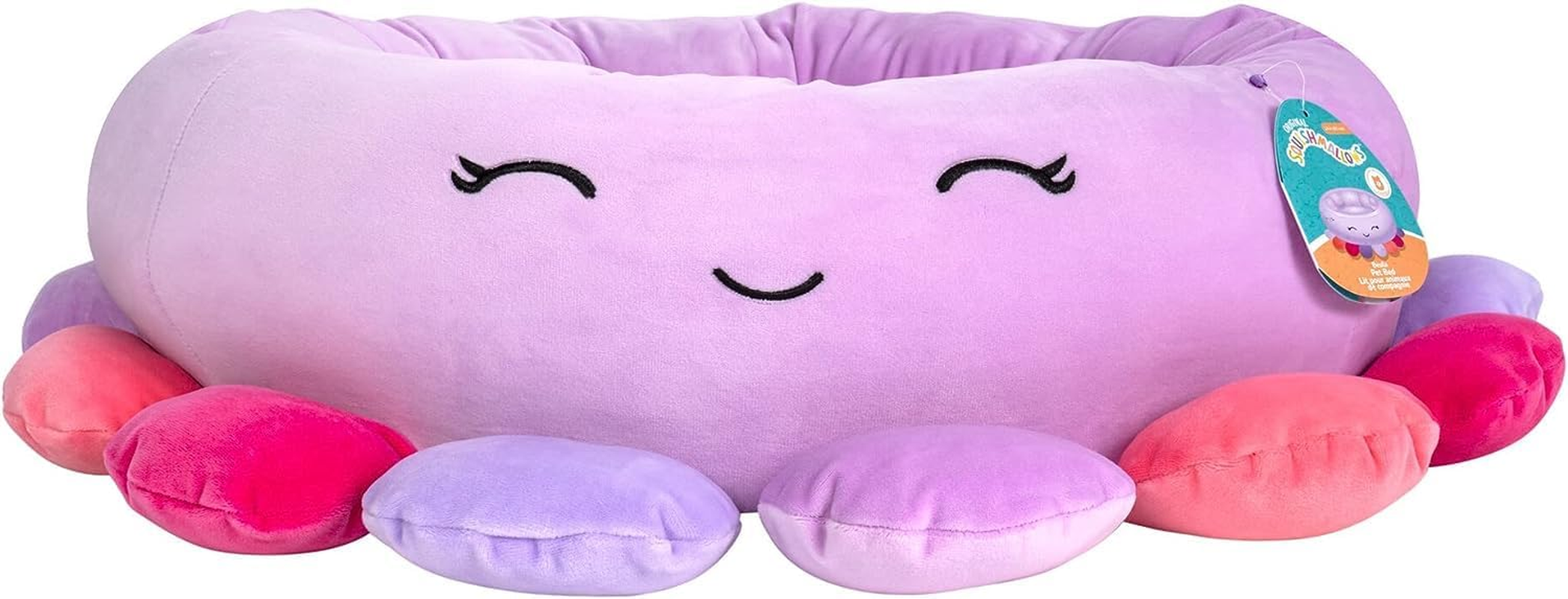 Squishmallows 24-Inch Beula Octopus Pet Bed - Medium Ultrasoft Official Squishmallows Plush Pet Bed image number 2