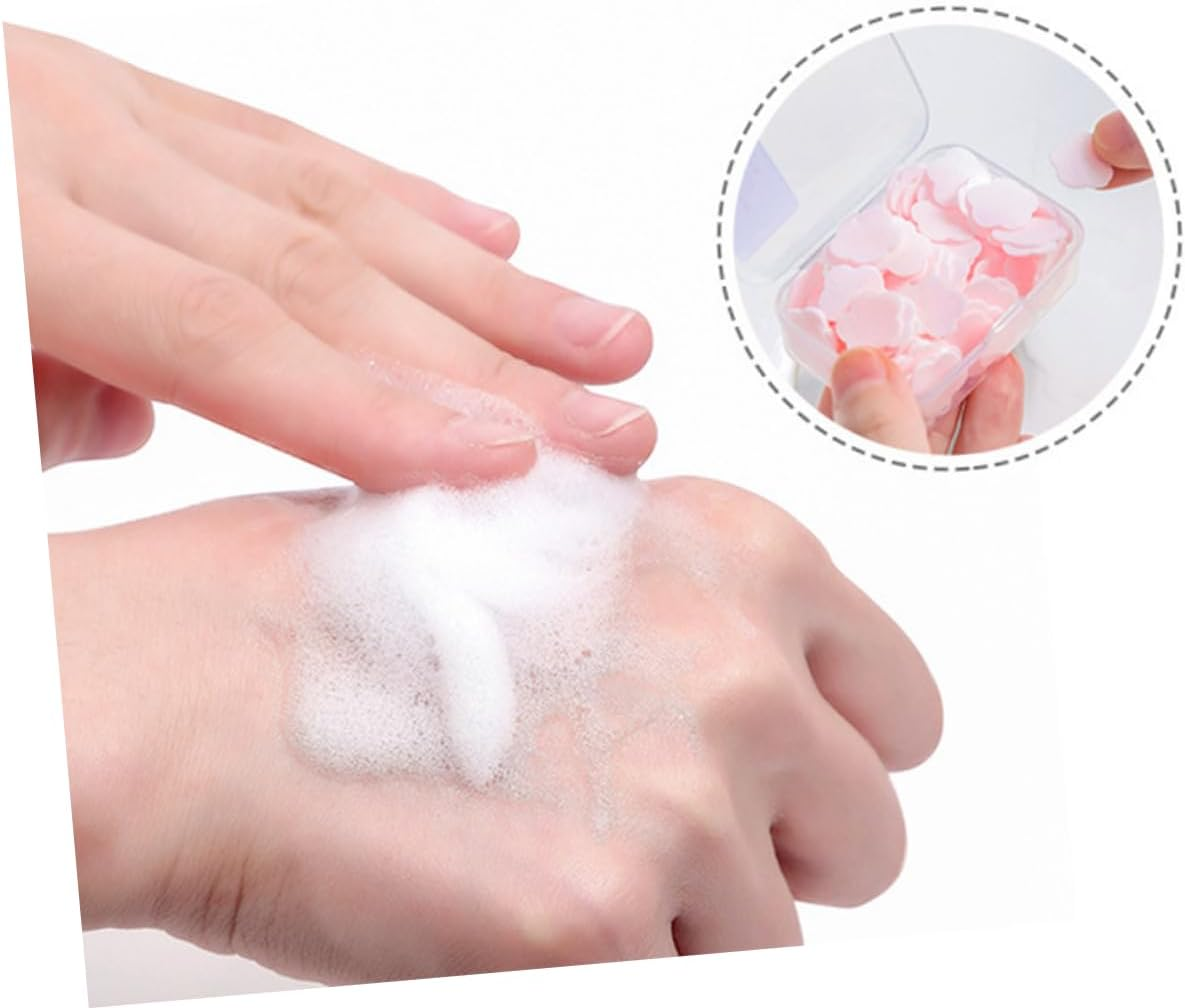 Yardwe 16-Box Set of Portable Travel Soap Flakes Disposable Paper Soap Sheets for Hand Washing Scented Lemon Milk Rose and Jasmine for Camping and Travel image number 6