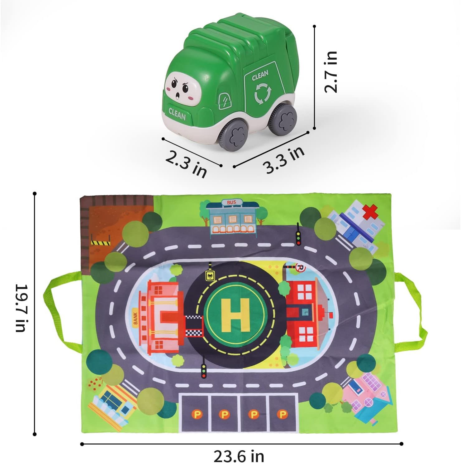 ALASOU 7 PCS Baby Cranes Car Toys with Playmat/Storage Bag|1St Birthday Gifts Toddler Toys Age 1-2|Baby Toys for 1 2 Year Old Boy|1 2 Year Old Boy Birthday Gift Infant Toddlers image number 1