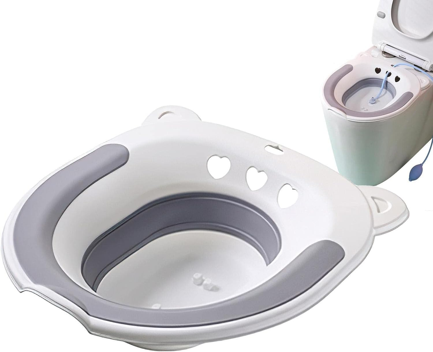 Sitz Bath for Postpartum Care - Sitz Bath Toilet Kit for Hemorrhoid Relief - Soothing Healing Sit Bath with Flusher, for Pregnant Women Pochy image number 5