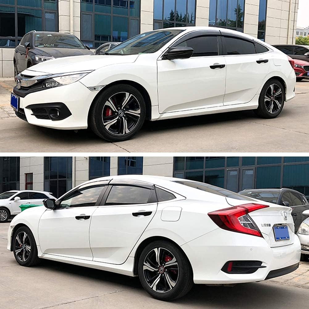 Exterior Door Handle Cover Trim for Honda Civic 10Th Gen Accessories 2016 2017 2018 2019 2020 2021 with Smart Keyhole (Glossy Black) image number 3