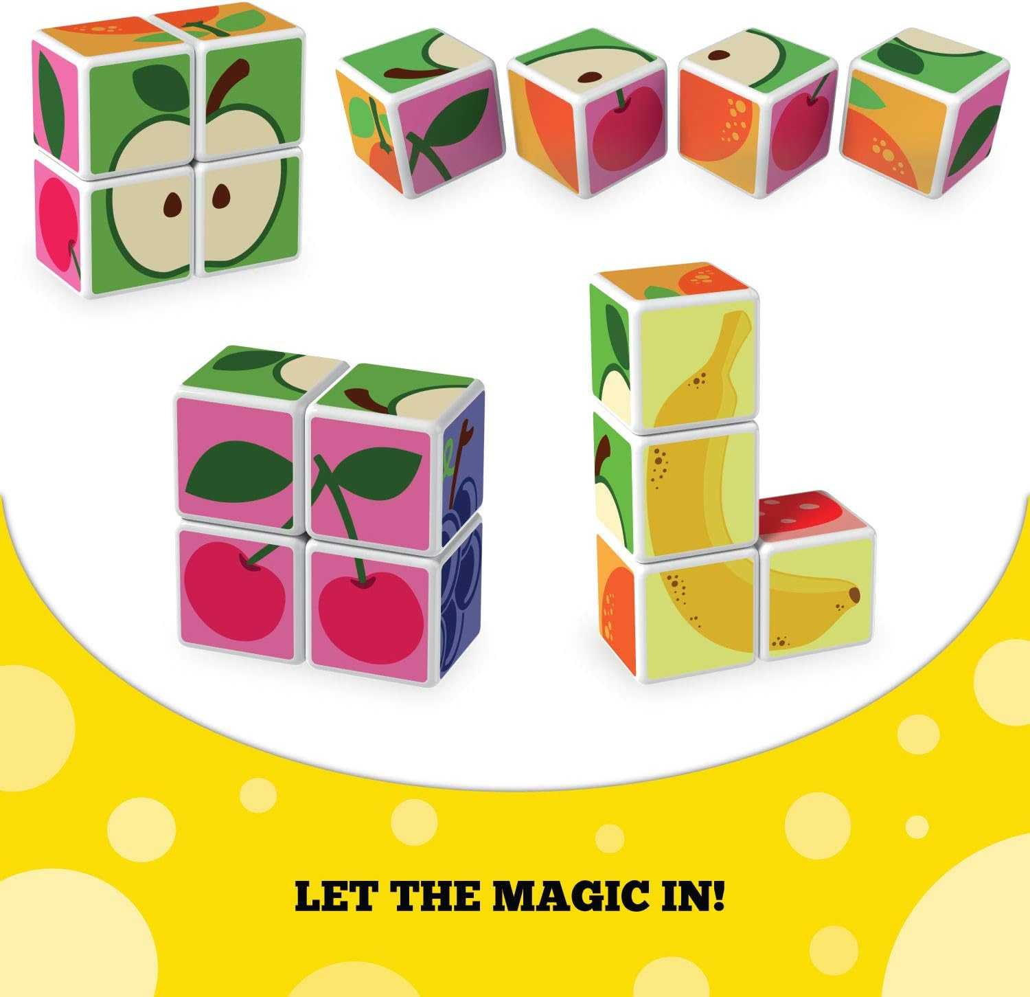 Geomag 131 Magicube Fruit - Magnetic Construction Cubes image number 2