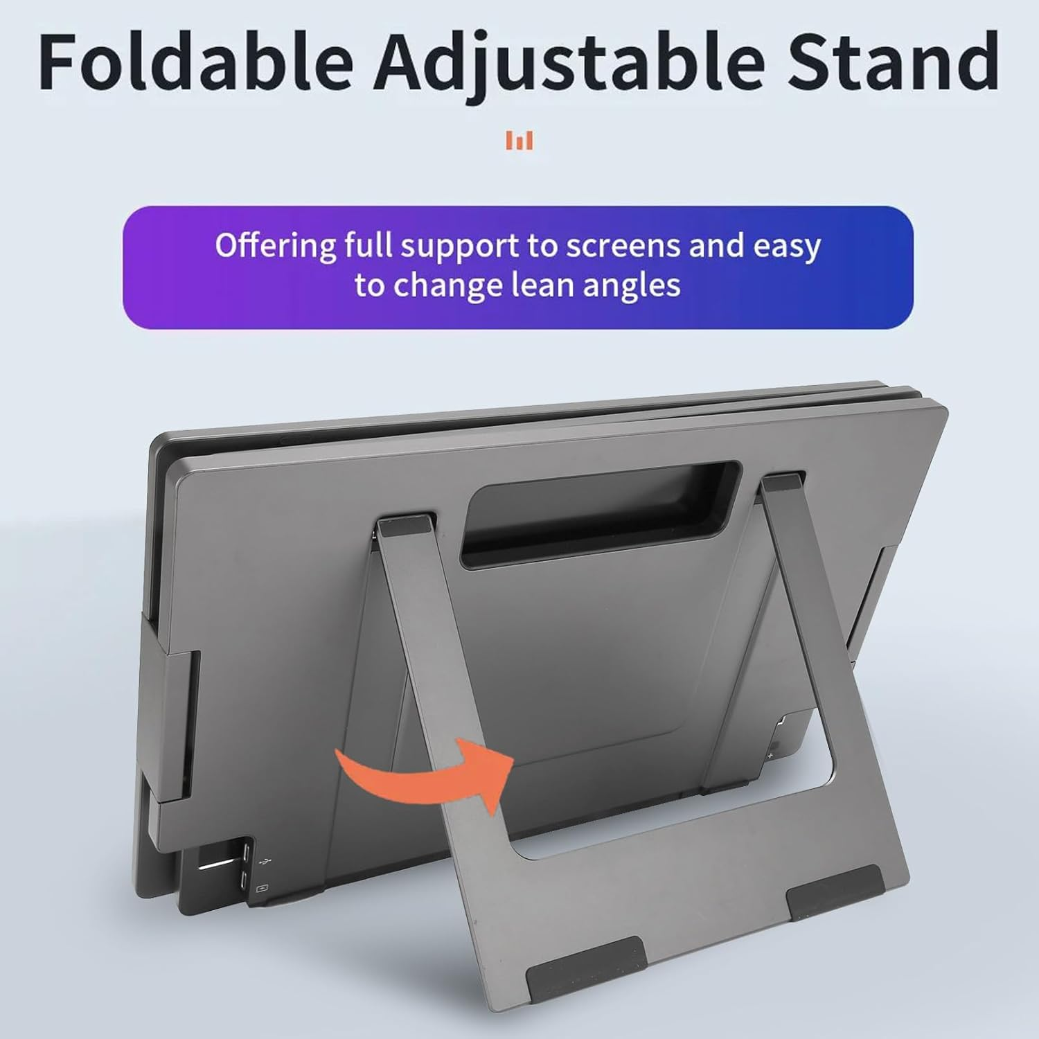 14 Inch Triple Portable Monitor, 1080P LCD IPS Dual Screens Extender with 178&deg; Viewing Angle, Adjustable Stand, Multitasking Supported for Laptop PC (X90A AU Plug) image number 3