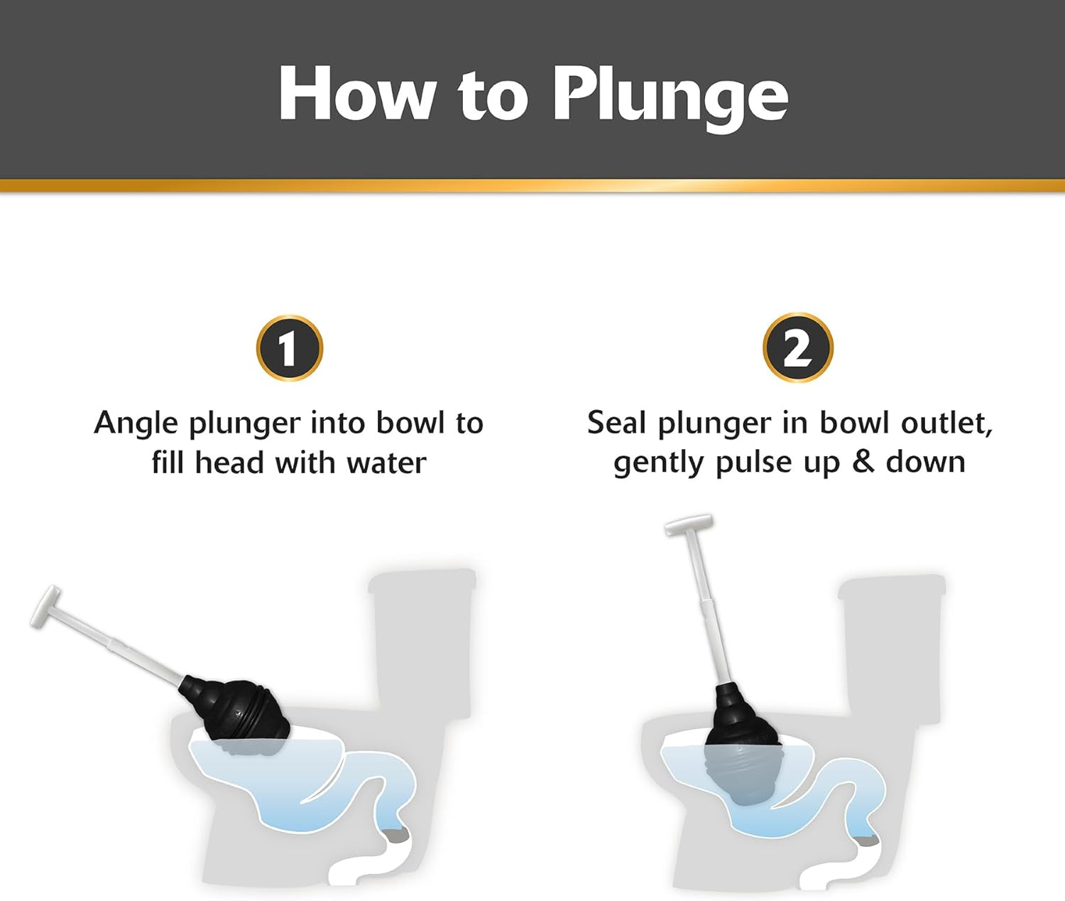 Korky 96-4AM Beehivemax Toilet Plunger, Black image number 1