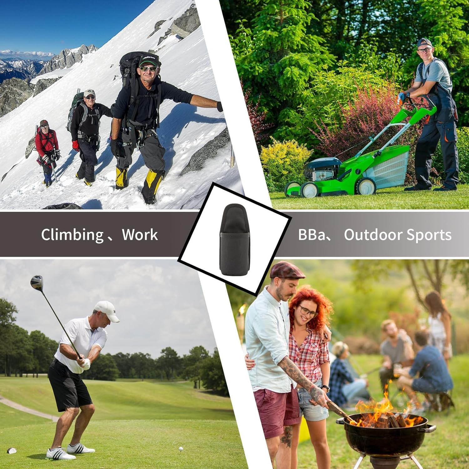 Beer Holster,Beer Belt,Water Bottle Drink Beer Belt Holder,Grilling Beer Gifts for Men Father Day Christmas, for Travel Camping Party for Beer Drinkers/Lovers Beer Accessories image number 1