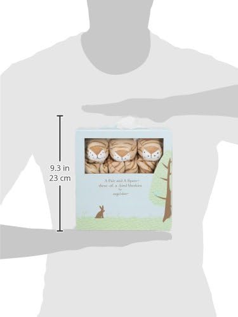 Angel Dear Pair and a Spare 3 Piece Blanket Set, Tiger - Blue image number 4