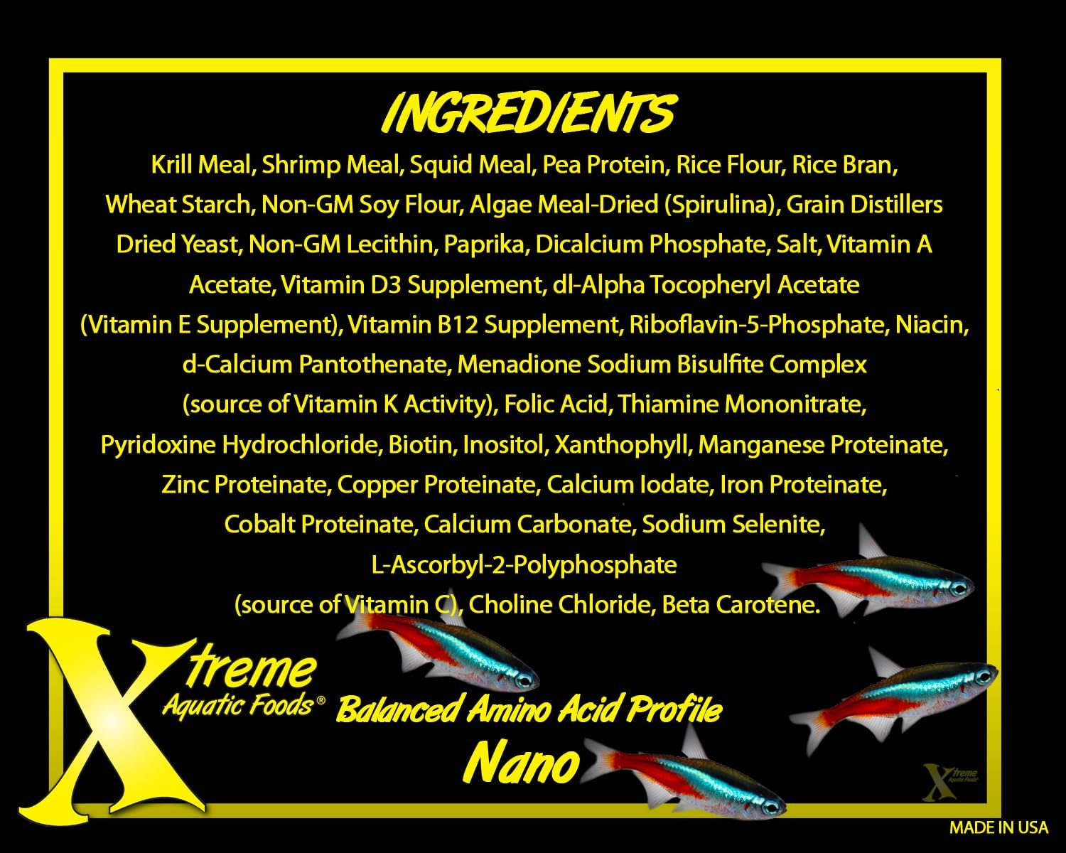 Xtreme Aquatic Food Nano 0.5Mm High-Protein Sinking Pellets for All Nano Fish and Fry 70 Grams (2.5Oz) image number 3