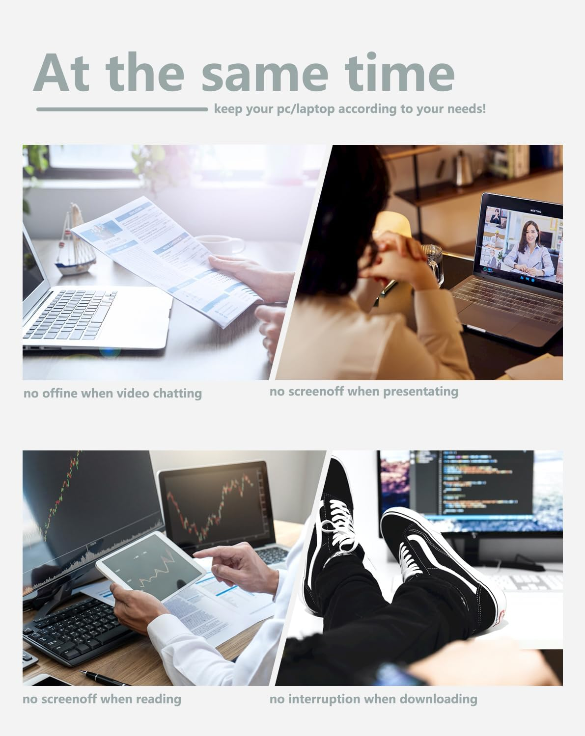 Geyes Mouse Jiggler Undetectable,Mouse Mover Device Has Two Swing Modes Jiggle and Multi-Track,Keeps for Macbook Computer Laptop Awake, Driver-Free, Plug-Play，With Switch,Metal Black - Silver image number 2