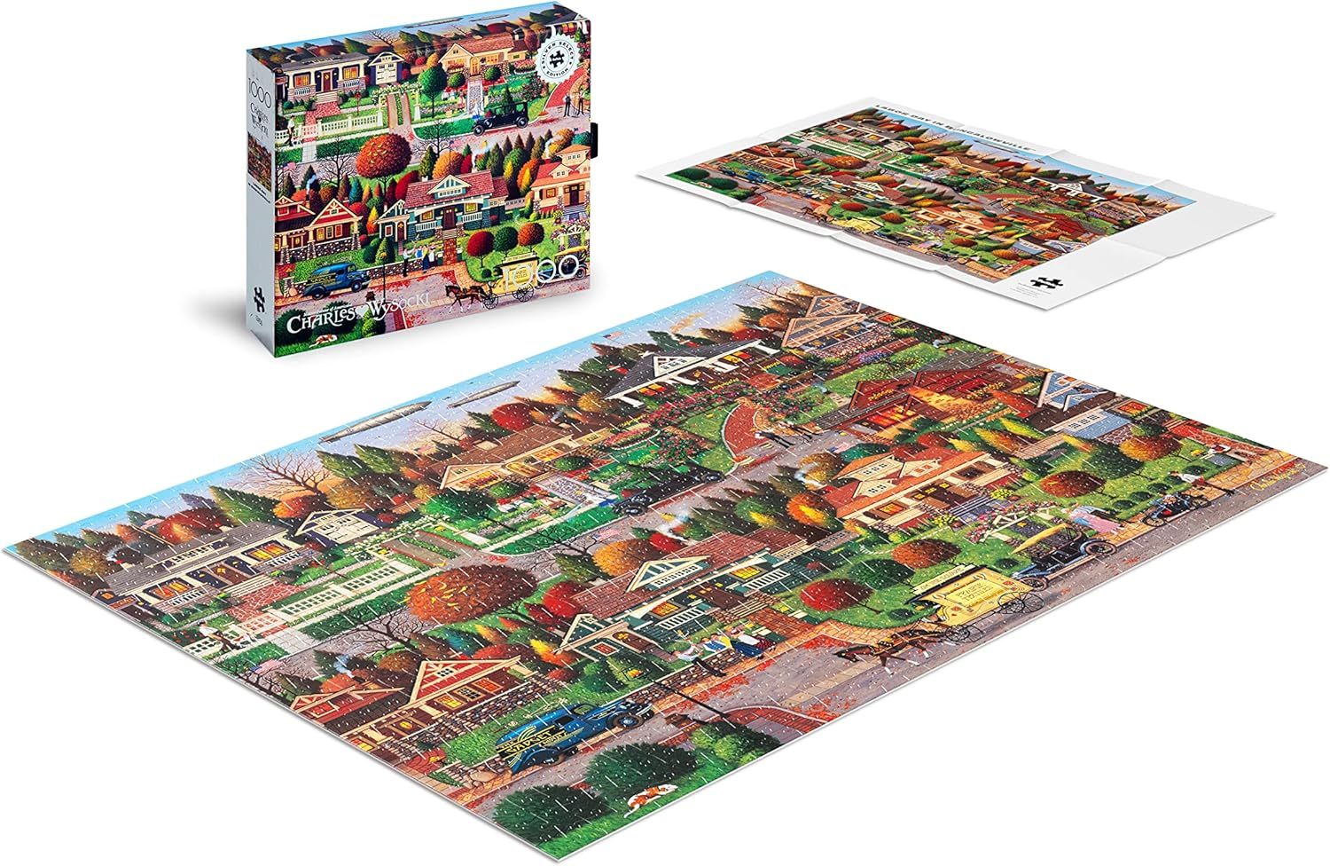 Buffalo Games - Silver Select - Charles Wysocki - Labor Day in Bungalowville - Premium 1000 Piece Jigsaw Puzzle for Adults image number 2