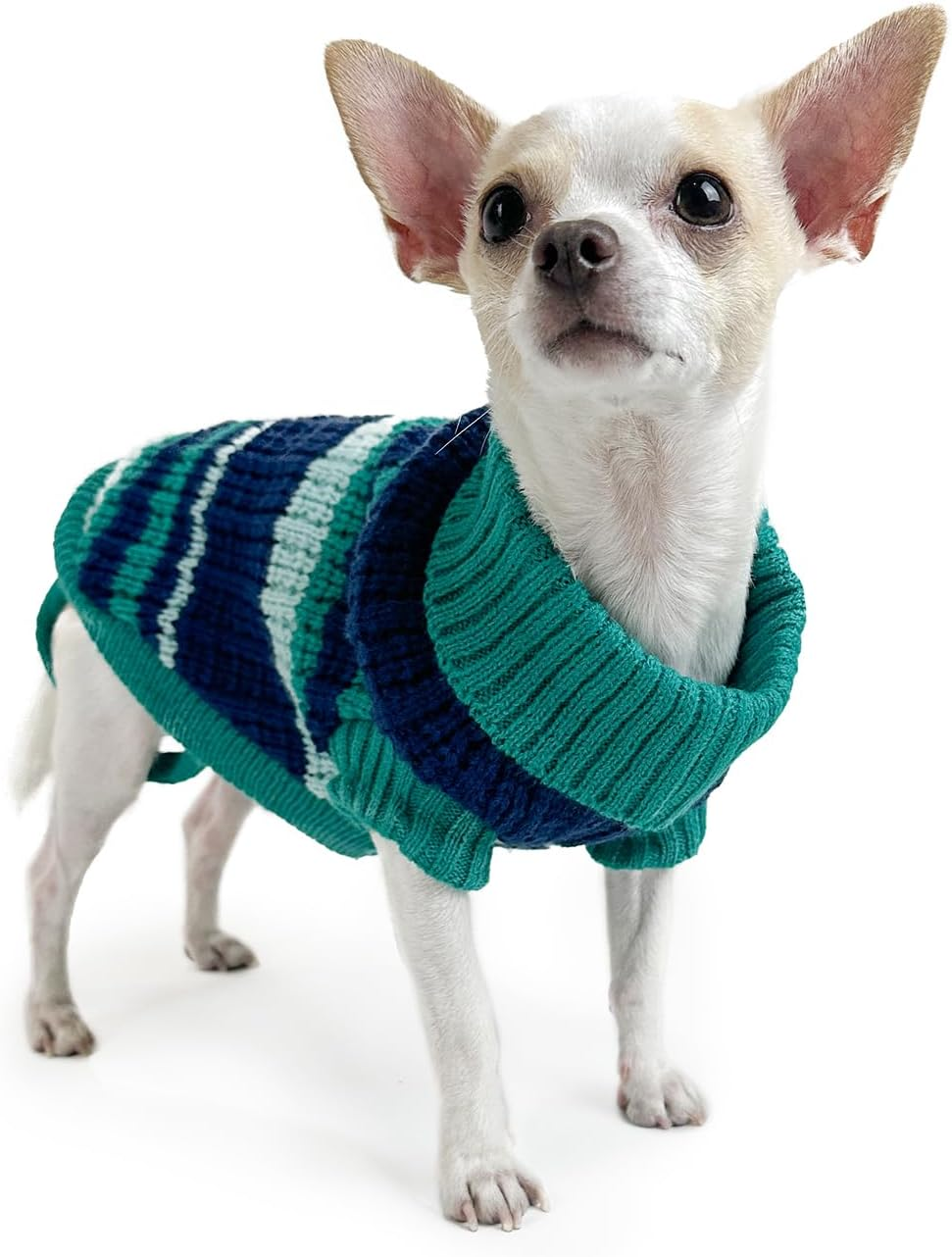 Huskimo Dog Jumper Ski Lodge Green 40Cm &ndash; Soft Dog Sweater, Stretch Fit, Machine Washable, Winter Dog Clothing image number 2