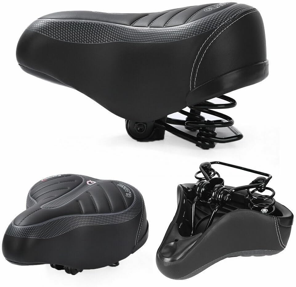 Wide Big Bum Bike Bicycle Gel Cruiser Comfort Saddle Seat Sporty Soft Cushion image number 2