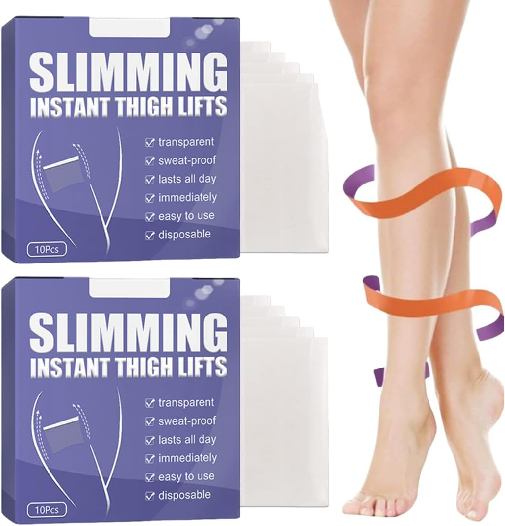 Pack of 20 Cellulite Patches Instant Thigh Lifting Body Tape Transparent Adhesive Strips Thigh Tightening up Tape Skin Thigh Lift Tape, Stretch Instant Cellulite Saggy Skin image number 4