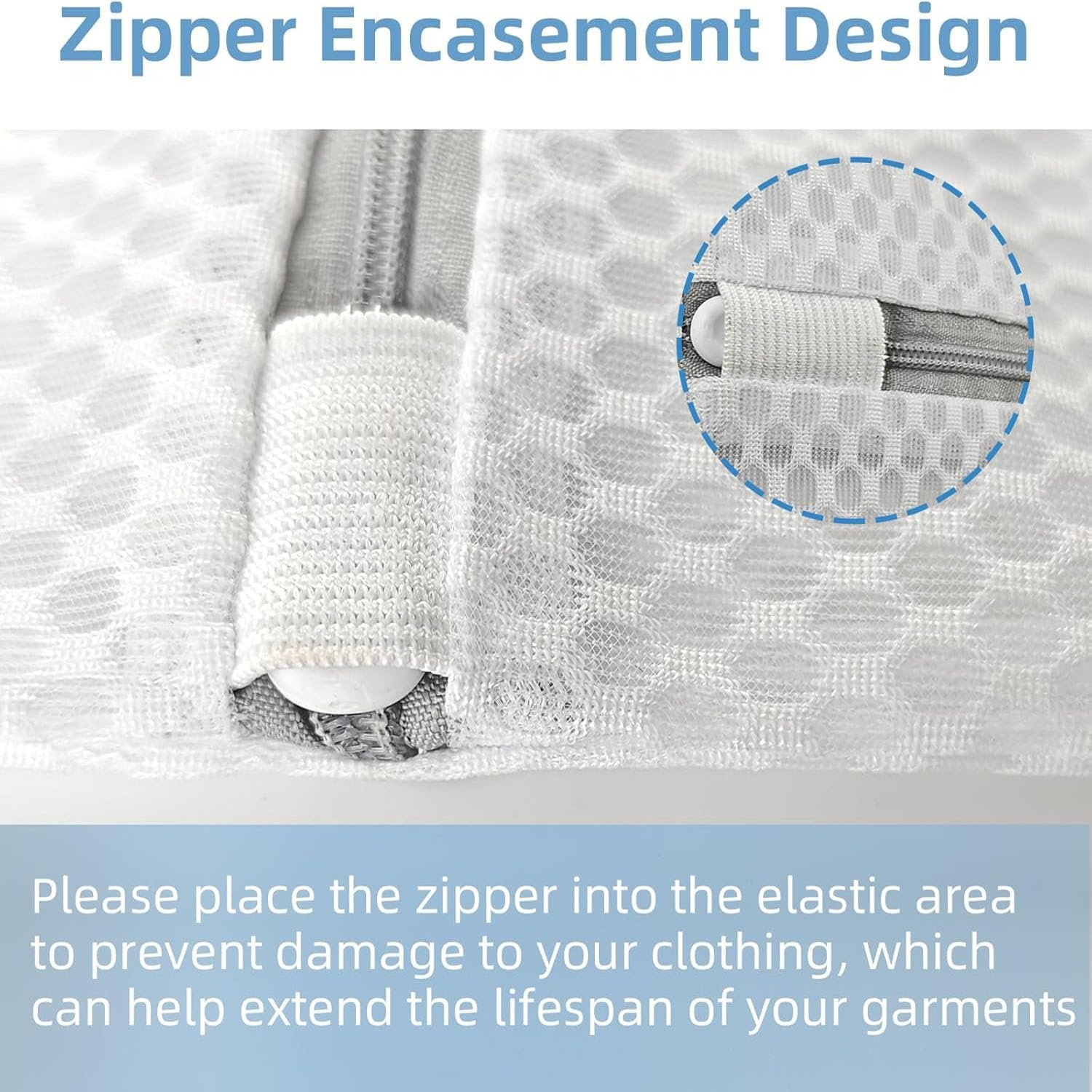 3Pcs Mesh Laundry Bags for Delicates, Durable and Gentle Lingerie Bags for Washing Delicates, Reusable Wash Bag Travel Organization Bag, 3 Sizes(1 Large, 1 Medium, 1 Small) image number 3