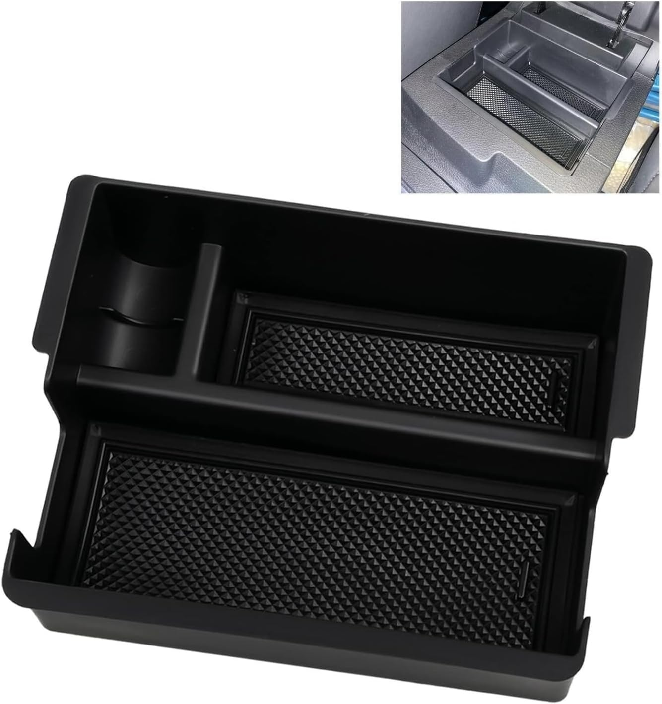 Center Console Organizer for D-Max 2021 2022 2023 2024 2025 Interior Organizer Center Console Holder Tray Armrest Storage Box with Non-Slip Silicone Mats Dmax21 image number 2