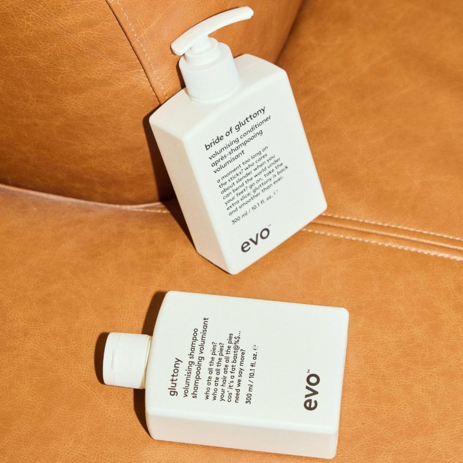 Evo Gluttony Volumising Shampoo & Conditioner - for All Types of Hair - Adds Lift, Body Shine, Strength & Elasticity - 10.1 Fl Oz image number 6