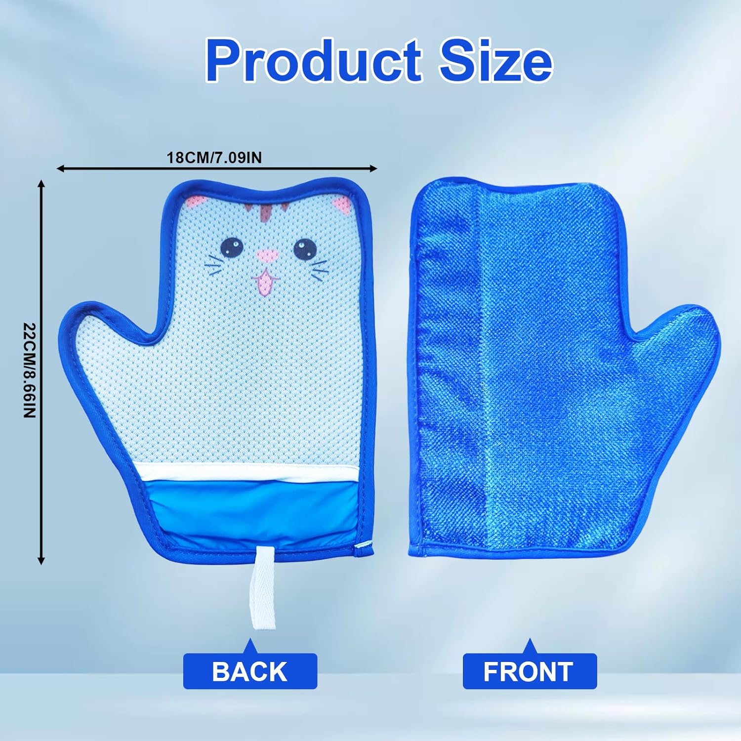 Pet Hair Remover Glove, Static Pet Hair Remover Glove, Reusable Cat Hair Remover, Breathable Dog Hair Removal for Removing Dogs and Cats Fur from Sofa, Carpet, Clothing, Pack of 2